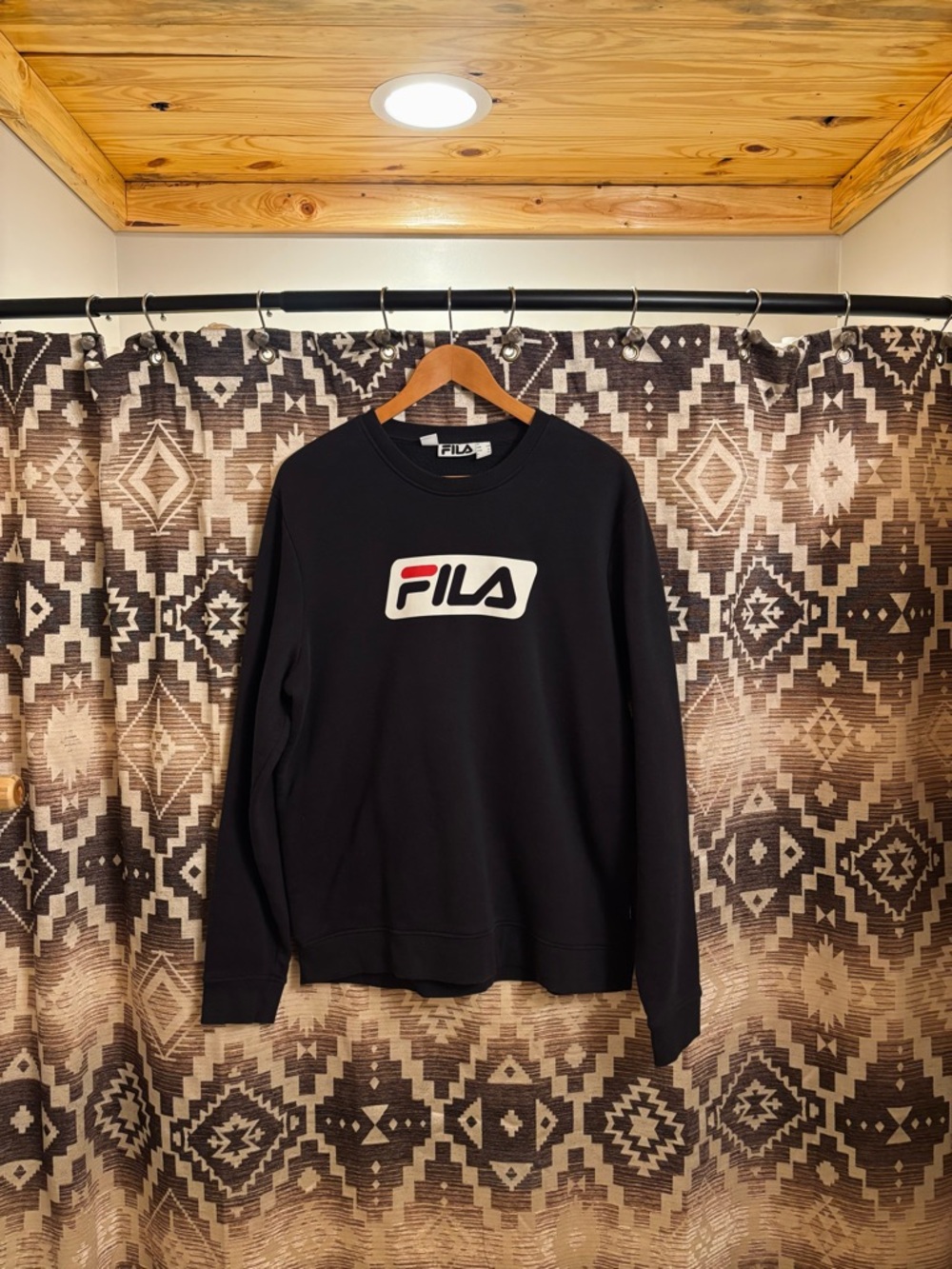 Men’s Crewneck FILA Sweater, Size Large